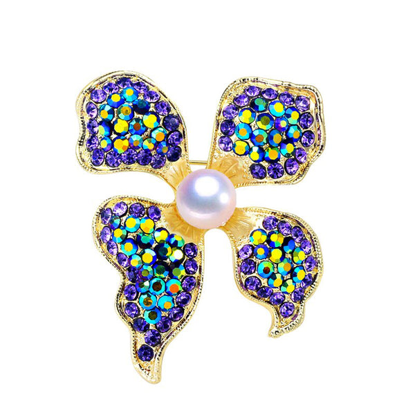 High Quality Natural Freshwater Pearl Brooch Pearl Flower Brooch