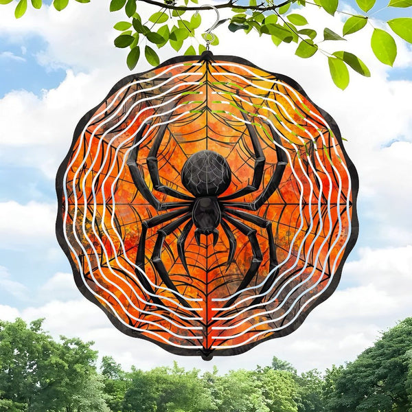 Funky Home Decor: Spooky Spider Wind Chimes ,Hallo-ween Spider Wind Chimes for Homes, Bars, Offices, Man Caves, Garages, And Living Rooms. for Your Home Or Gift Style 10*10in（25*25cm）