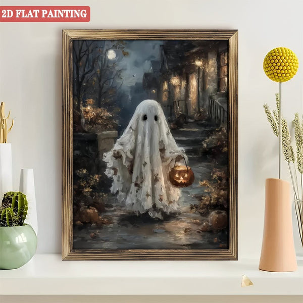 Room Decor Art Prints: Whimsical Ghost Wood  Art Prints, Cottagecore Halloween- Home Decor for Living Room, Kitchen, Bedroom And Office.for Gift Home Wall Decor.  12x16inch(30x40cm)