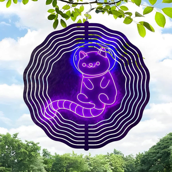 Funky Home Decor: Astronaut Cat Wind Chimes, Cat  Decor Wind Chimes for Homes, Bars, Offices, Man Caves, Garages, And Living Rooms .Also Makes A Great Gift. Style 10*10in