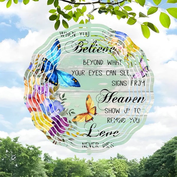 Funky Home Decor: When You Believe Beyond What Your Eyes Can See from Heaven Wreath  Wind Chimes from Heaven Wreath  Wind Chimes for Homes, Bars, Offices, Man Caves, Garages, And Living Rooms.