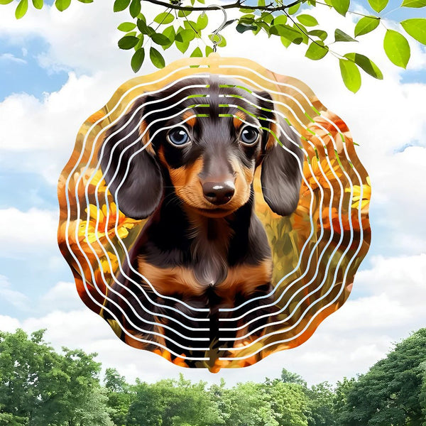 Funky Home Decor: Dachhound Wind Chimes for Homes, Bars, Offices, Man Caves, Garages, And Living Rooms. Also Makes A Great Gift. Style 10*10in（25*25cm）