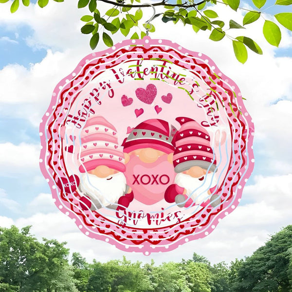 Funky Home Decor: Happy Valentine's Day Gnome Valentine Wind Chimes , Valentine Home Decor Wind Chimes for Homes, Bars, Offices, Man Caves, Garages, And Living Rooms. Also Makes A Great Gift.