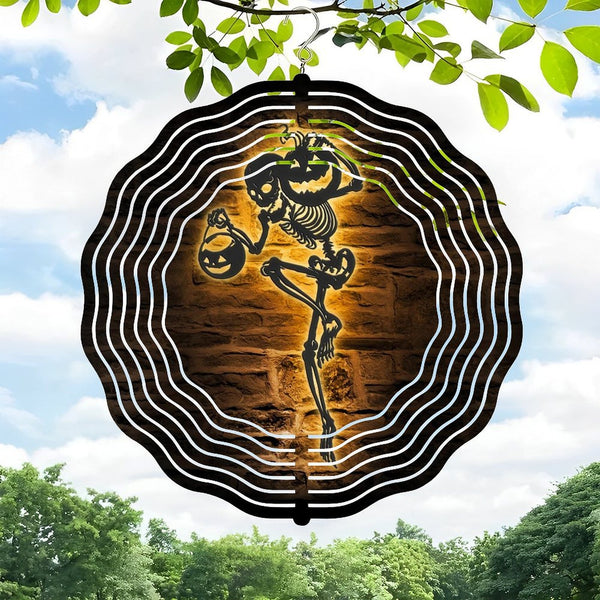 Funky Home Decor: Funny Skeleton Dancer Wind Chimes– Skeleton Dancing Wind Chimes for Home Decor Wedding Gift Decor. Man Cave Hanging Door Housewarming Hall-oween Gift Style 10*10in（25*25cm）