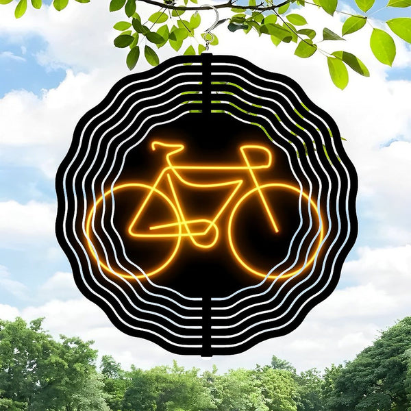 Funky Home Decor: Orange Bicycle Bike Sport Wind Chimes,Bicycle Bike  Bedroom Bar Wind Chimes for Home Decor, Christmas Gift . Game Room, Man Cave, Party Decor, Bicycle Decor Rider Decoration,