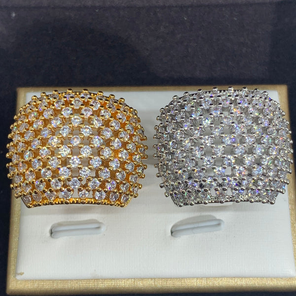 Luxury Big Multi Paved Cubic Zirconia Female Rings