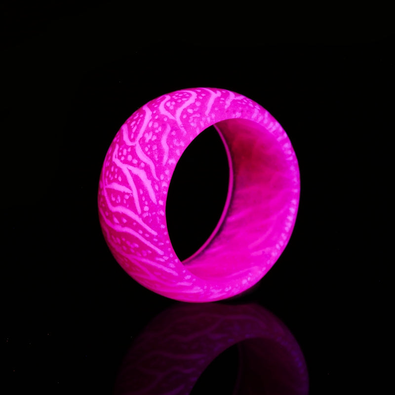 Fashion Colorful Luminous Resin Fluorescent Glowing  Ring