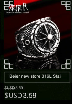 316L Stainless Steel Biker High Polished Signet Solid  Ring for men