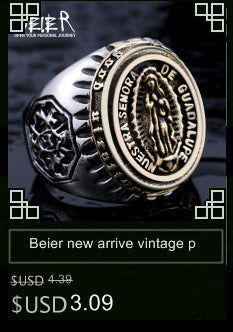 316L Stainless Steel Biker High Polished Signet Solid  Ring for men