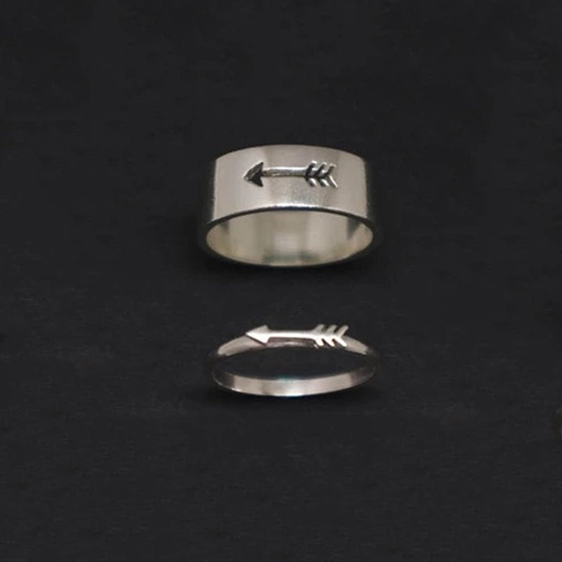 Om Pyramid King and Queen Crown Matching Rings
