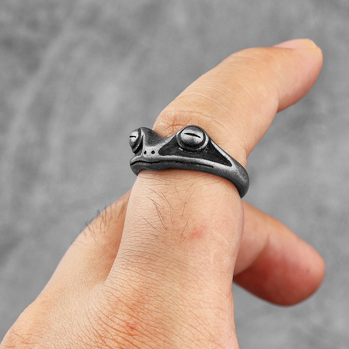 Charm Trendy Simple Vintage Black Stainless Steel  Rings