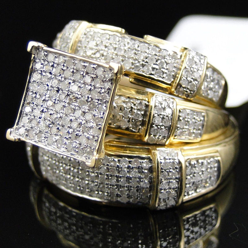 Punk Domineering Crystal Gothic Gold Color Finger Rings