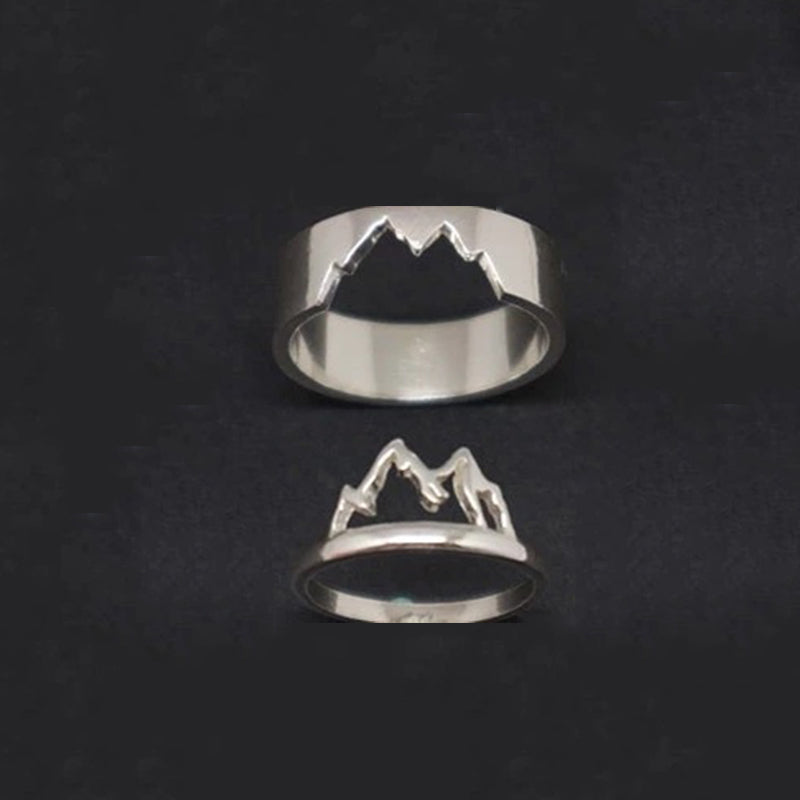 Om Pyramid King and Queen Crown Matching Rings