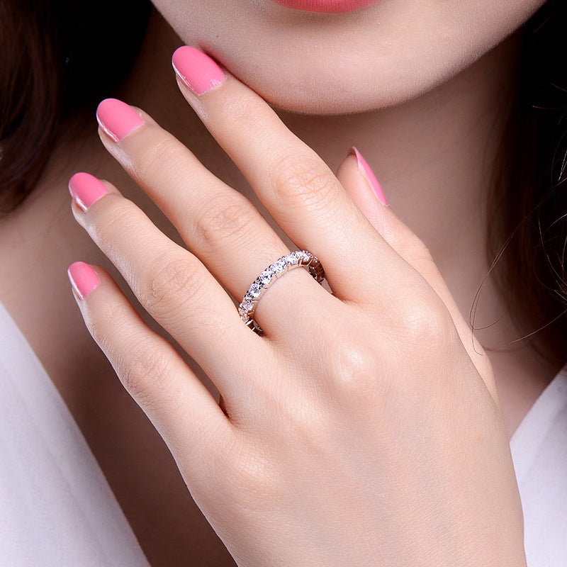 Gothic Skull Hand Holding Peach Heart Zircon Ring