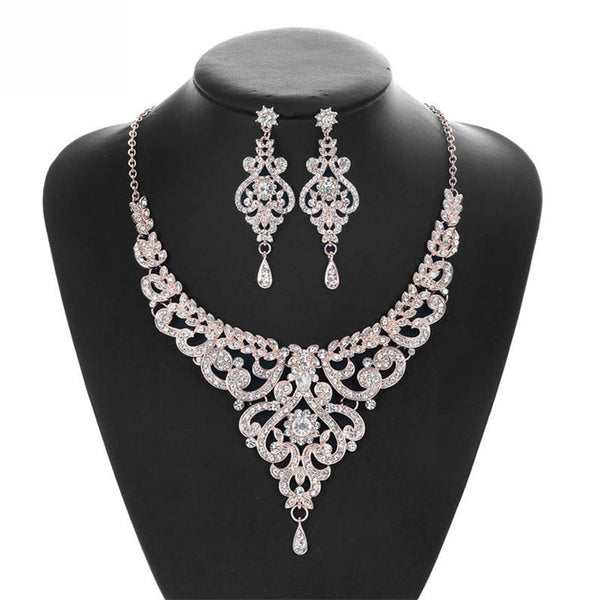 Jewelry Set Necklace and Drop Earrings 2pcs