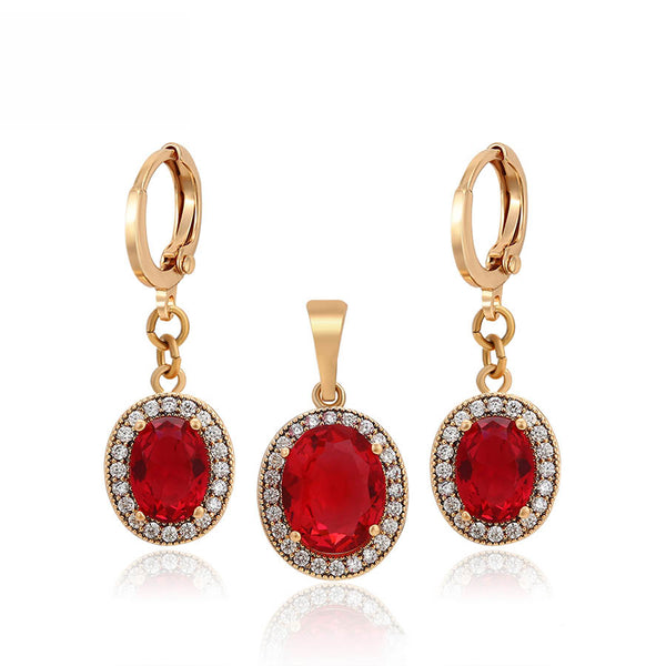 Gold Plated Jewelry Set Women Girl Party Gift