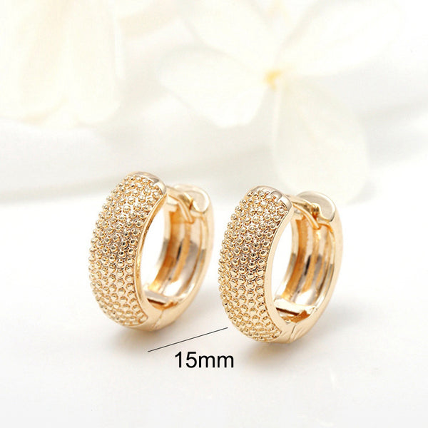 Nuevos pendientes de aro sencillos con forma de círculo redondo