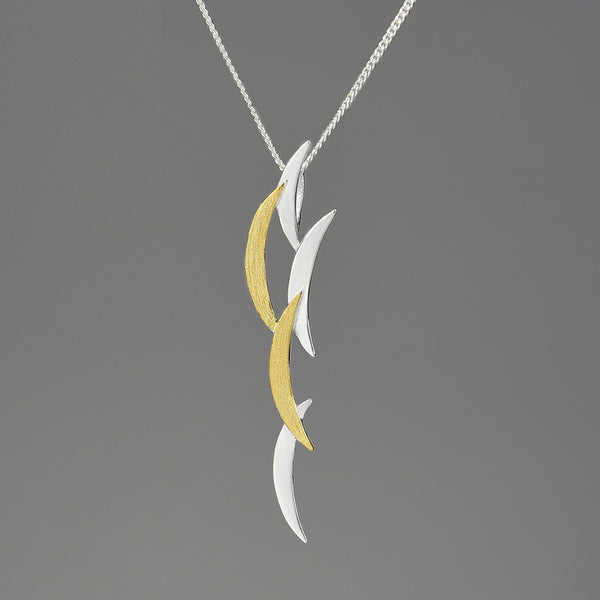 Luxury Solar Eclipse Creative Moon Long Pendant  925 Sterling Silver Necklace