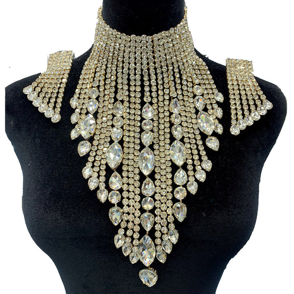 Dazzling SS28 Women Jewelry Set Earring Necklace Bracelet A Complete set
