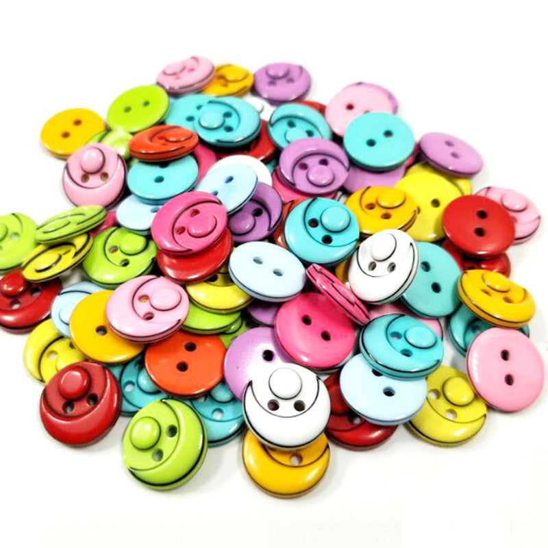 30pcs 12MM Resin Buttons Flatback Mix Colors DIY  Sewing Accessories