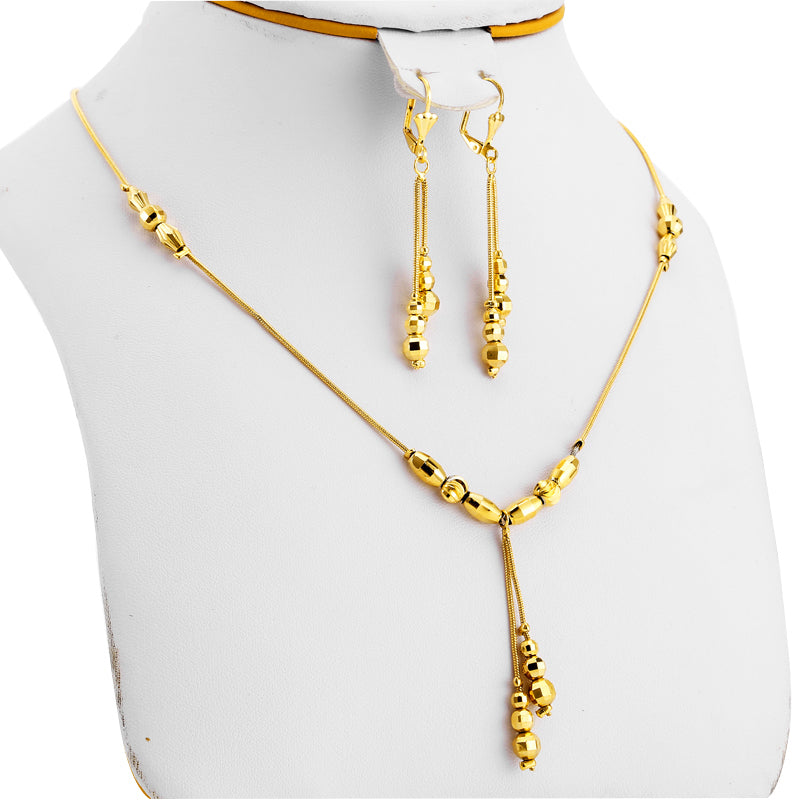 Small Beads Necklace Earrings Fashion Charms Ball Sets