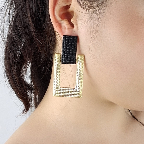 Big Drop Earrings for Women Geometry Statement Earrings
