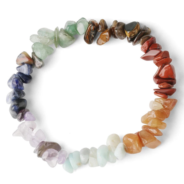 Pulseras de cristal de piedra natural Reiki de los 7 chakras