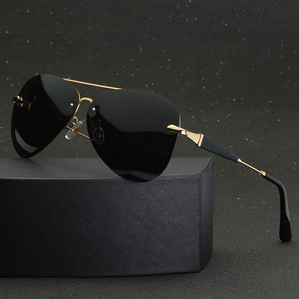 Gafas de sol de lujo con luz polarizada retro de piloto