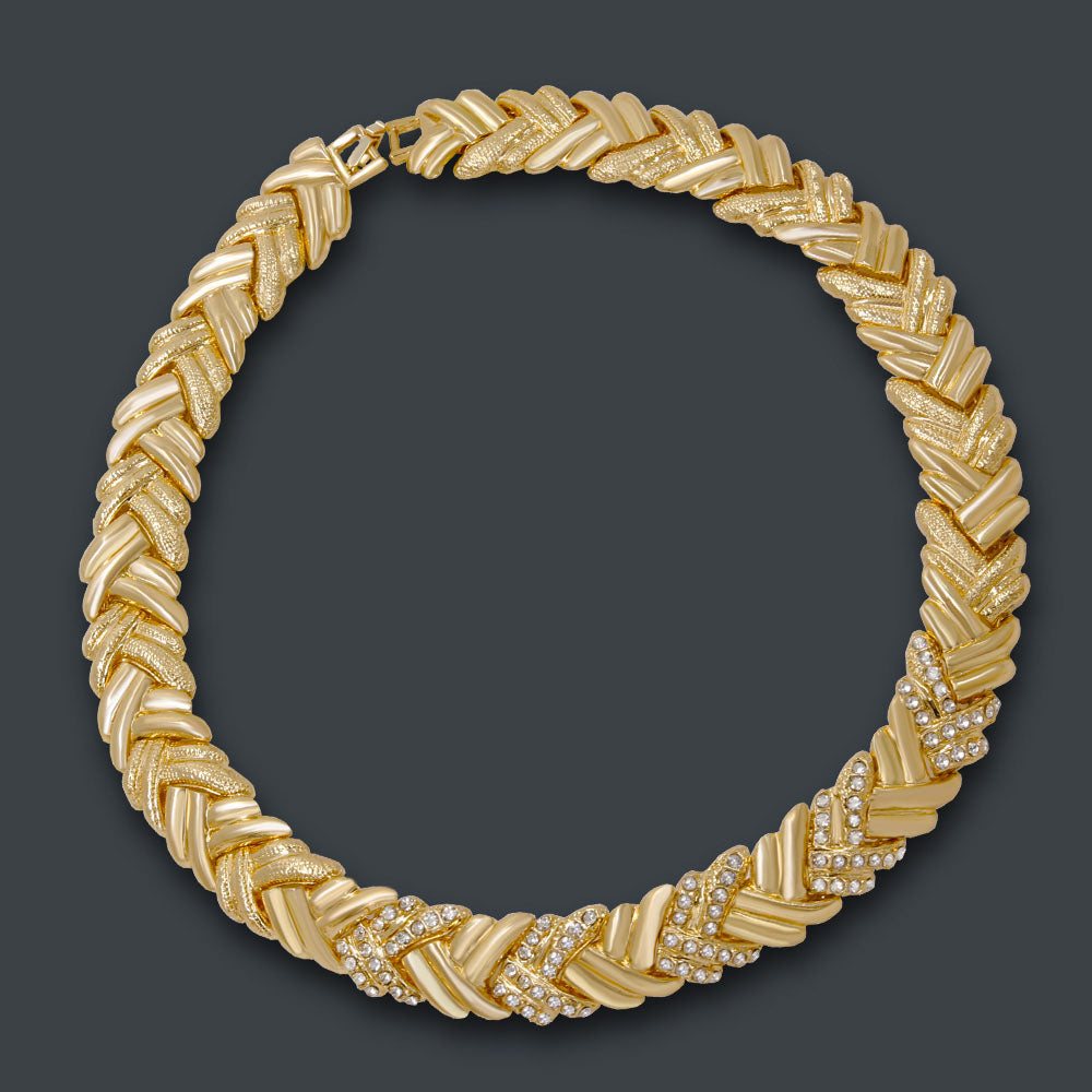 Crystal Necklace Bracelet Nigerian Wedding Party  Jewelry Set