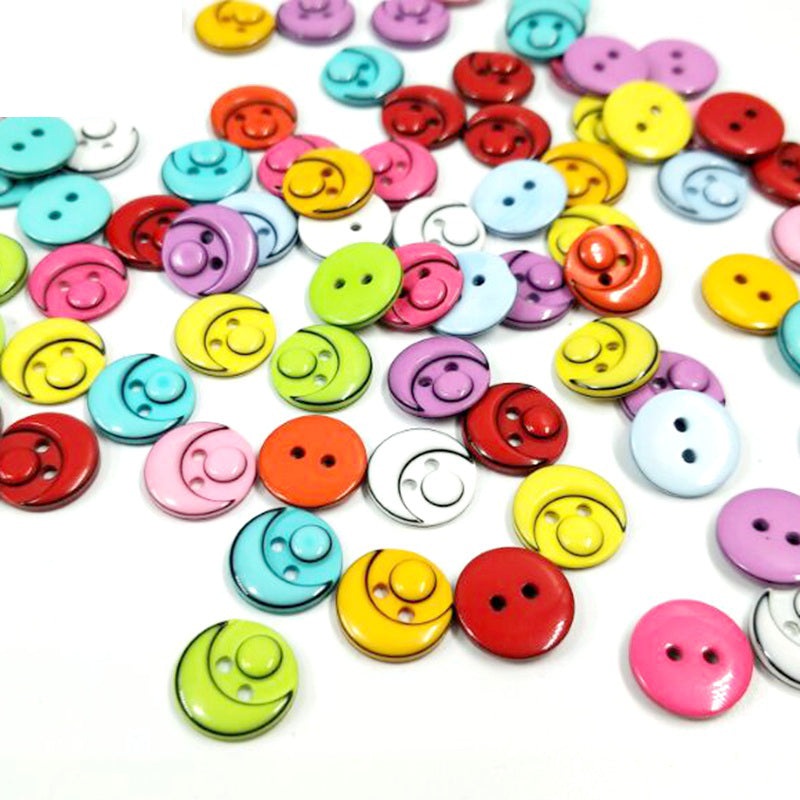 30pcs 12MM Resin Buttons Flatback Mix Colors DIY  Sewing Accessories