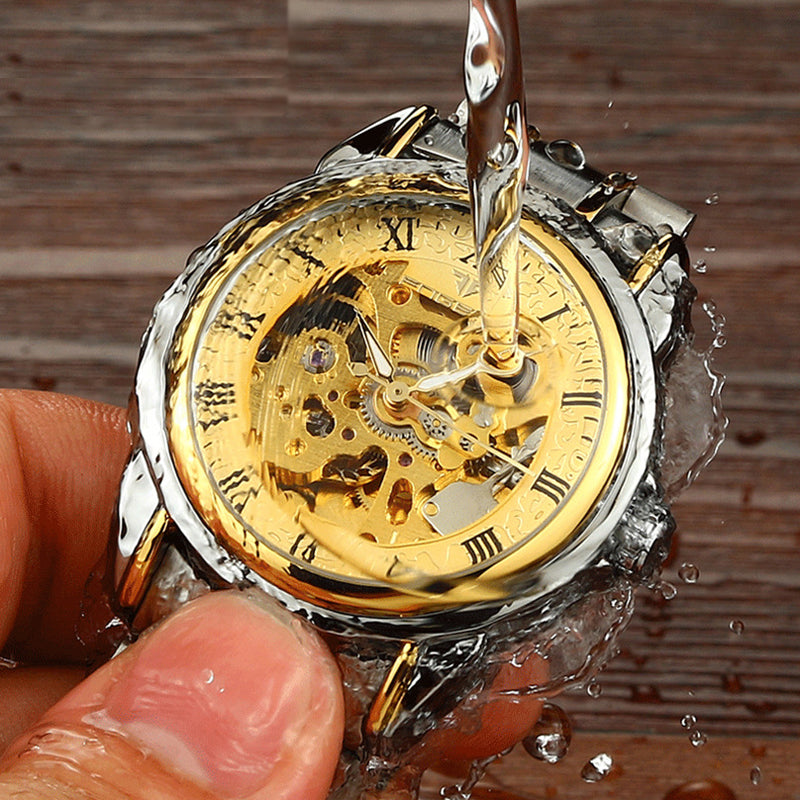 Couple Steel Mechanical Wrist Watch for Men and Women