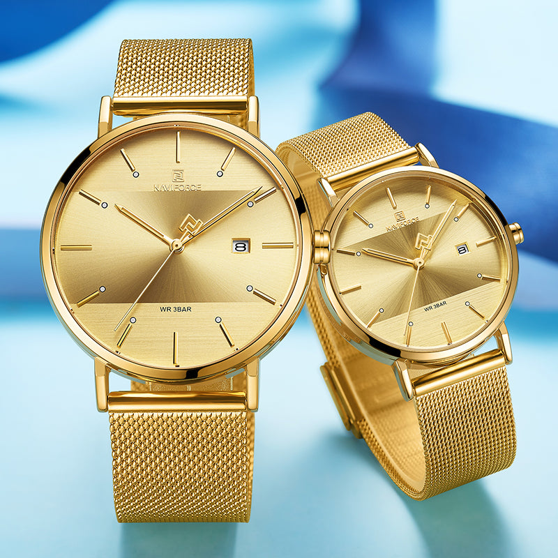 Couple  Luxury Quartz  Female Waterproof Lovers Gift Watch