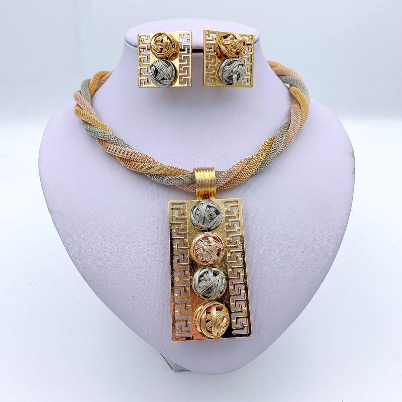 Tassel Bridal Wedding Necklace Bracelet Earrings Ring Sets