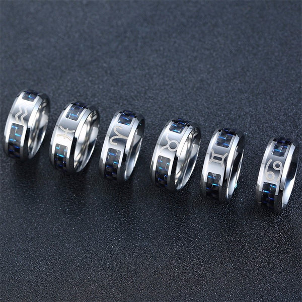 Anillo vintage de las 12 constelaciones del zodíaco