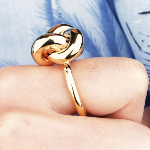 Fashion Infinity Knotting Ring Design Gold Color Midi Rings