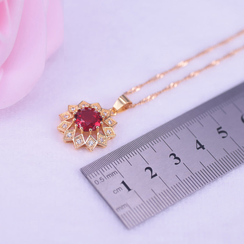 Romantic Wedding Jewelry Flower Necklace and Earring set