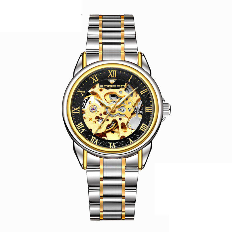 Couple Steel Mechanical Wrist Watch for Men and Women