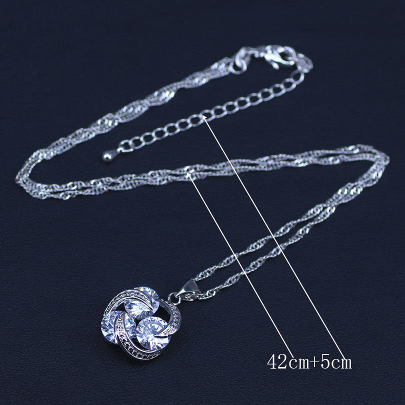 Natural Silver Color Bridal Jewelry Sets