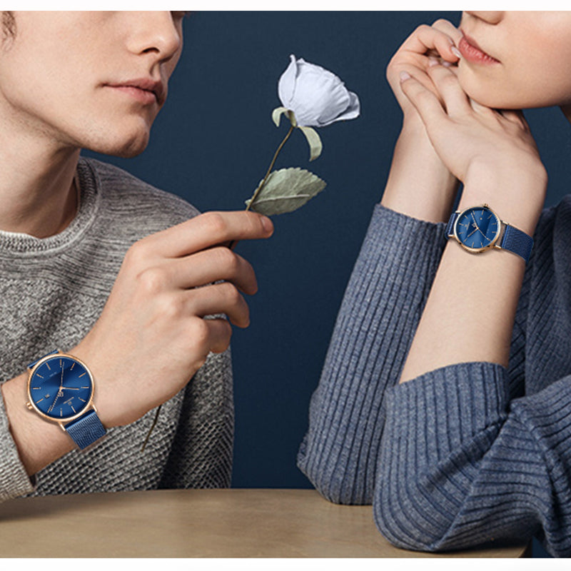 Luxury  Lover's Watches for Men and Women Simple Casual Quartz Wristwatch