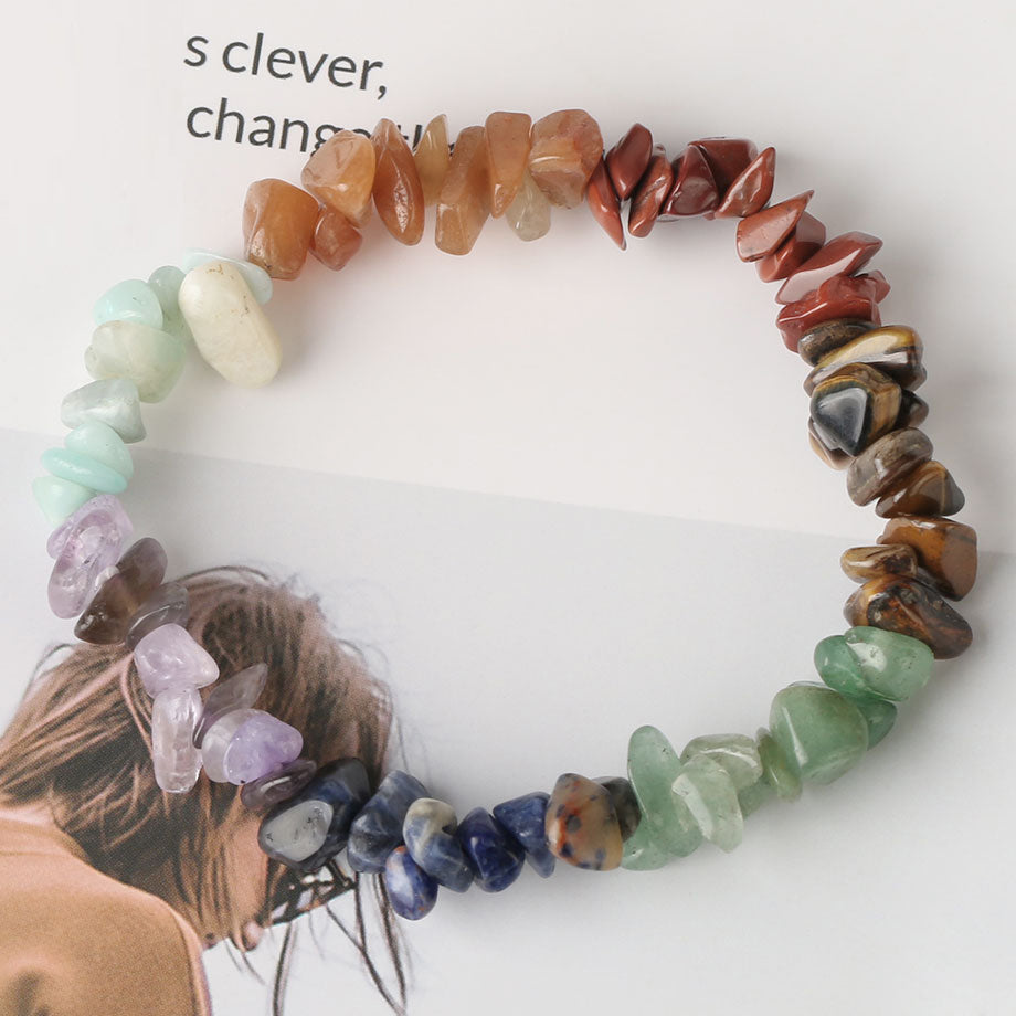 Reiki Natural Stone 7 Chakras Bracelets  Crystal Bracelet