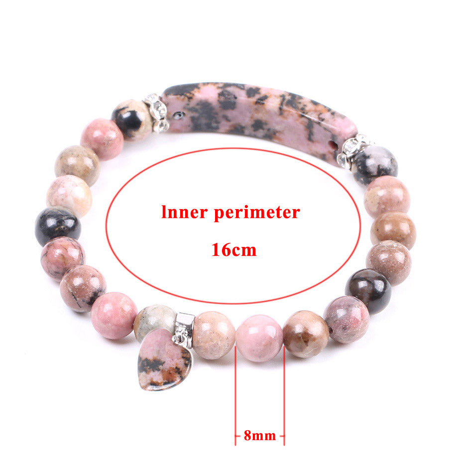 Natural Gem Stone Rhodonite Beads Bracelets
