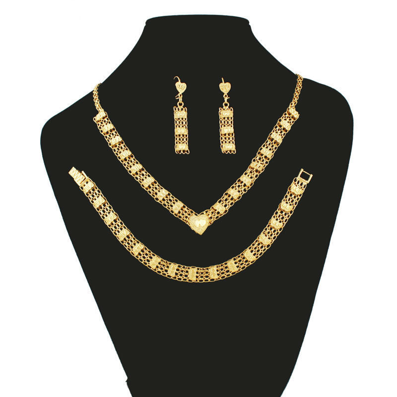 Gold Filled Necklace Earring Bracelet Jewelry Sets