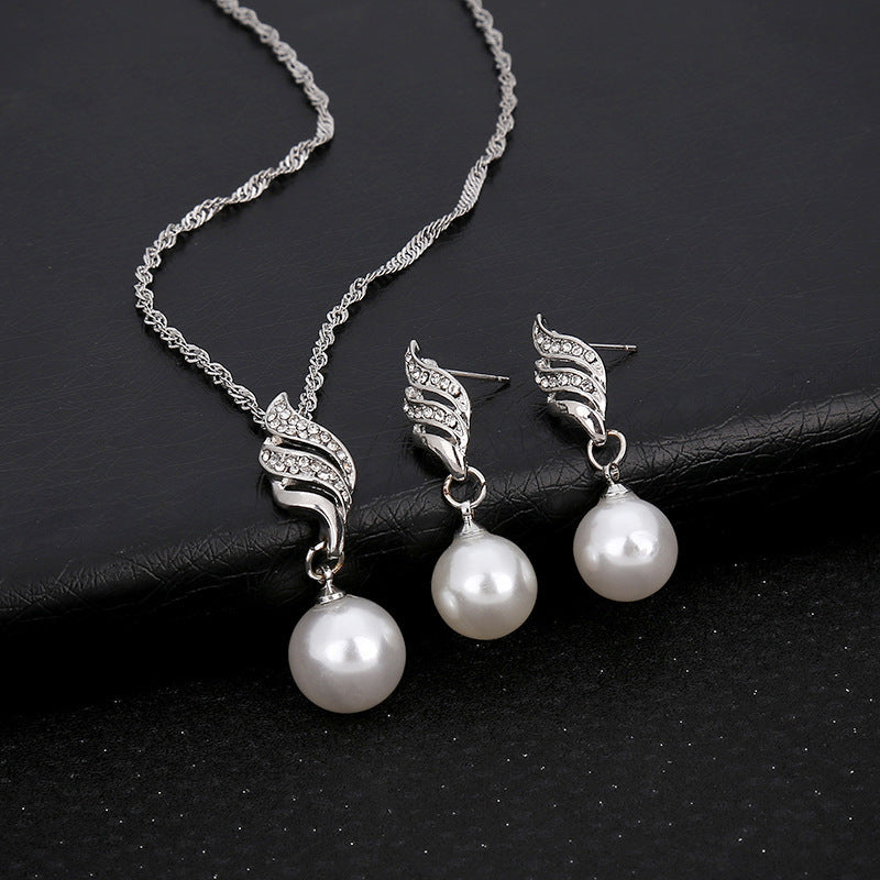 Snowflake Necklace Earrings Christmas Luxury Jewelry Set