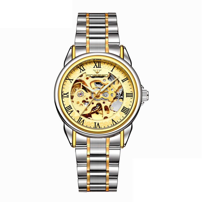 Couple Steel Mechanical Wrist Watch for Men and Women