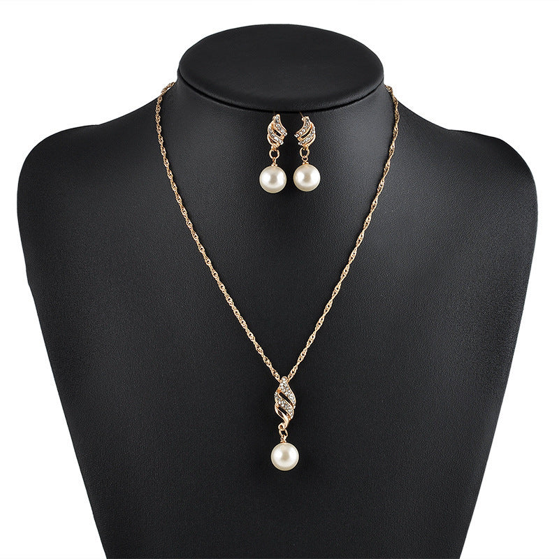 Snowflake Necklace Earrings Christmas Luxury Jewelry Set