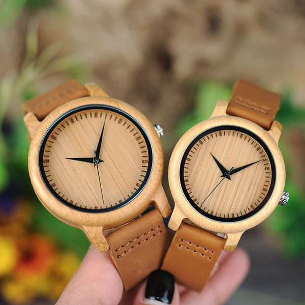 Elegante reloj de pulsera de cuarzo para parejas, caja de regalo