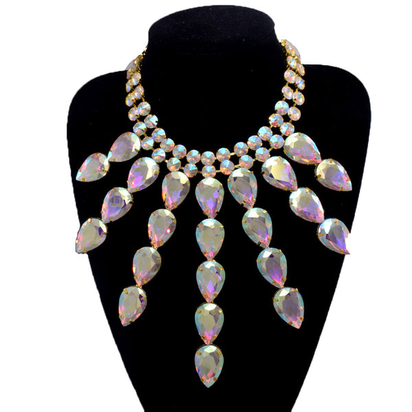 Big Water Drop Pendant Long Necklaces Jewelry for Women