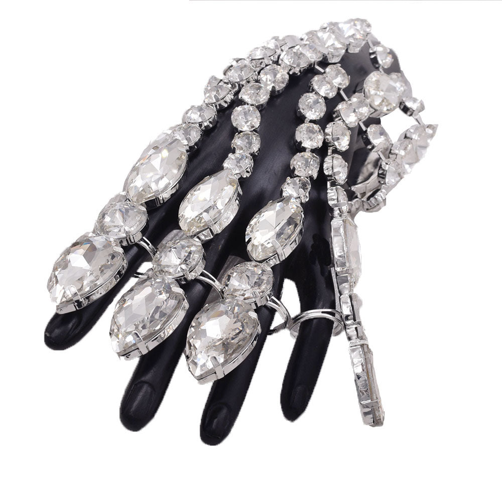 1piece Glitter Gloves Bracelet Finger Crystal Designer Women Accessories