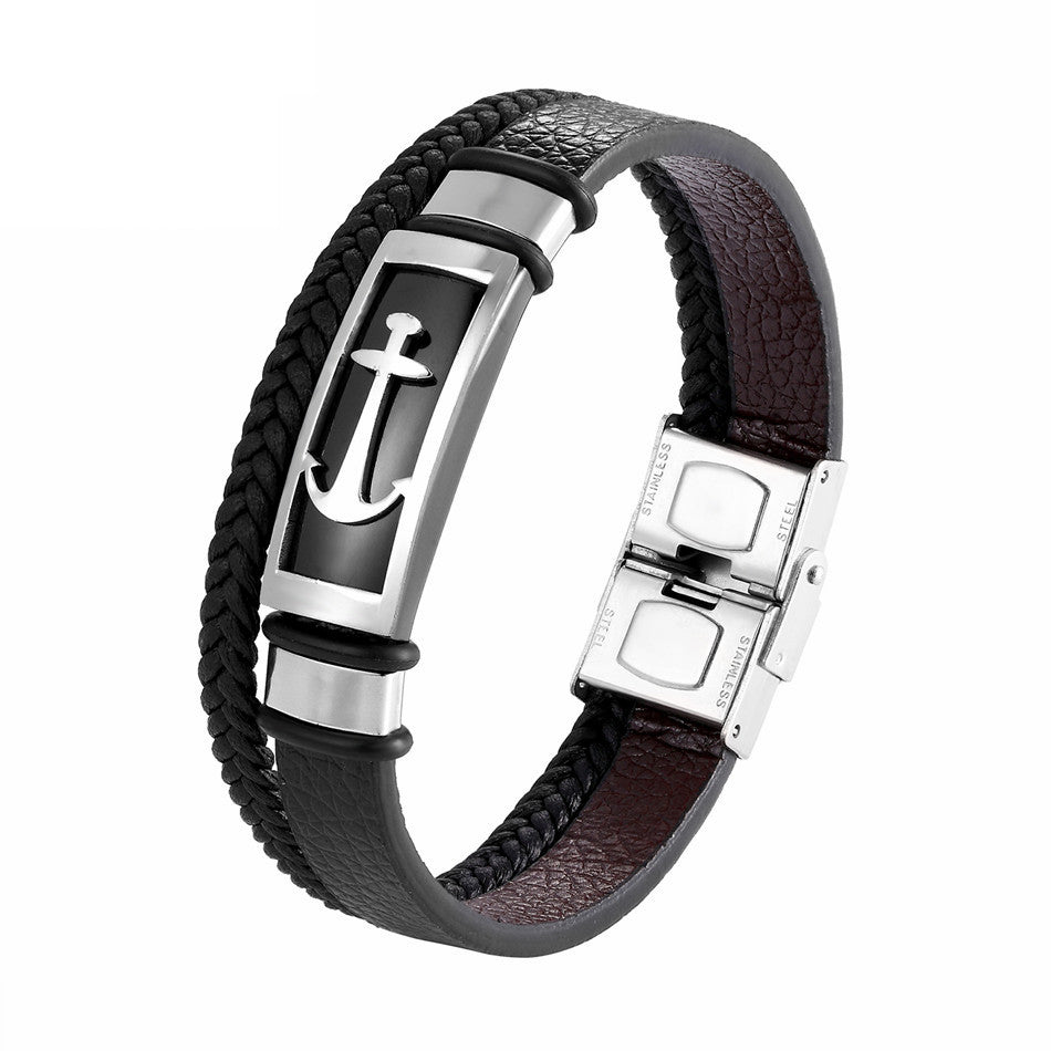 Vintage Cross Bracelet Men's Charm Jewelry Religious Bracelet