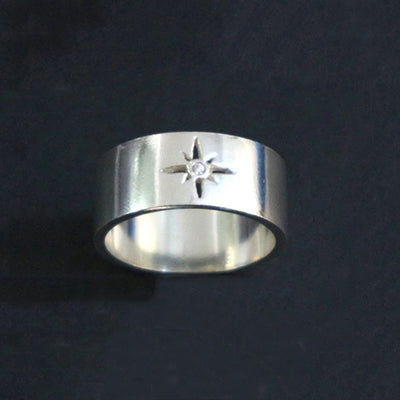 Om Pyramid King and Queen Crown Matching Rings